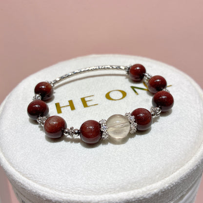 精品*巴西紅順髮晶 x 黃隕石