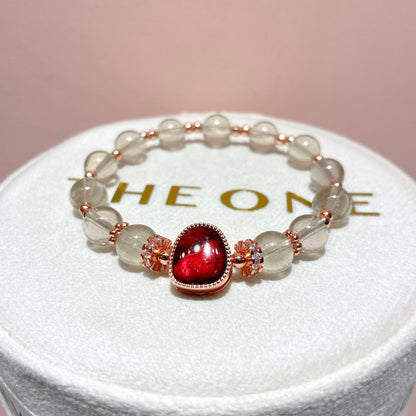 精品*紫煙黃隕石 x 斑彩石