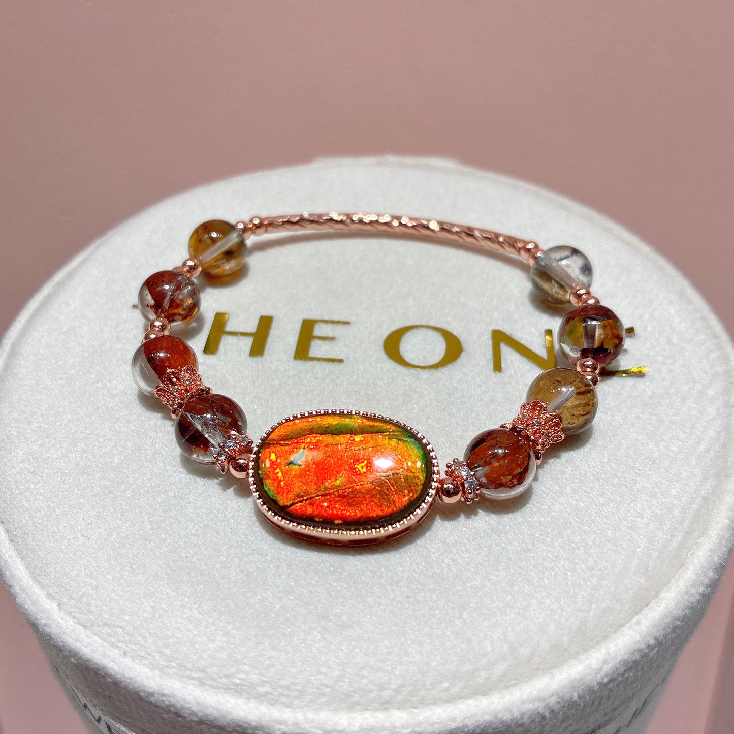 頂級*紅泥骸骨閃靈鑽 x 斑彩石