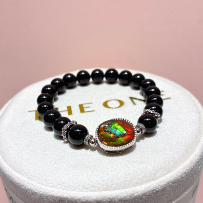 精品*黑碧璽 x 斑彩石