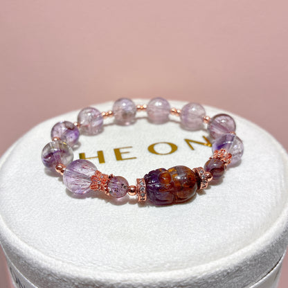 精品*紫超級七 x 紫鈦晶貔貅