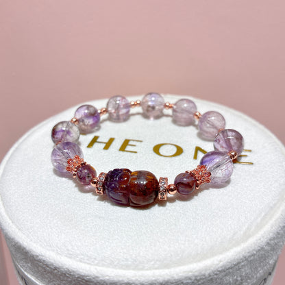 精品*紫超級七 x 紫鈦晶貔貅