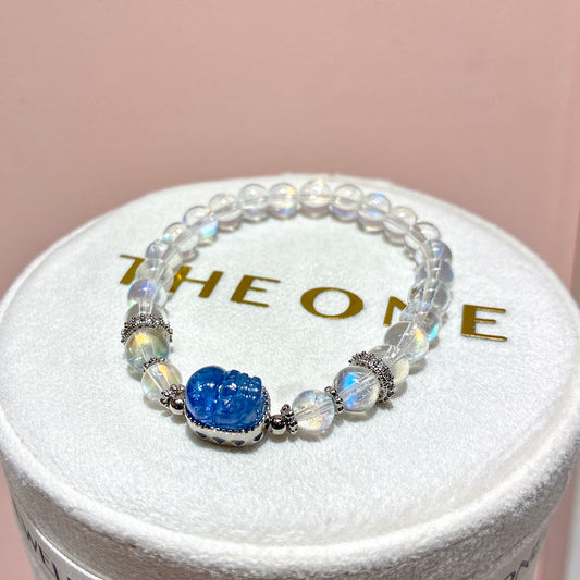 頂級*馬島月亮石 x 坦桑石貔貅