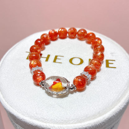 頂級*金草莓太陽石 x 錦鯉膠花