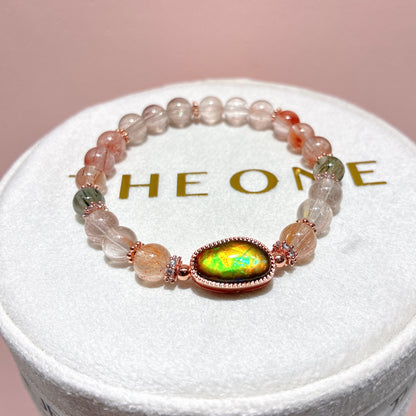 精品*彩兔毛 x 斑彩石