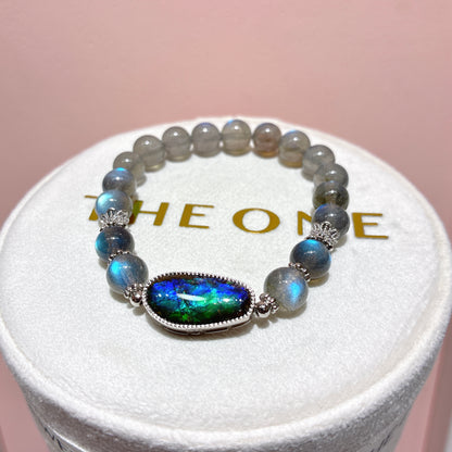 精品*拉長石 x 斑彩石