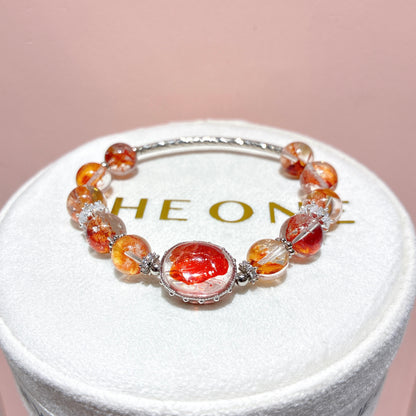 精品*橙紅膠花 x 錦鯉膠花