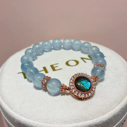 精品*海藍寶 x 斑彩石