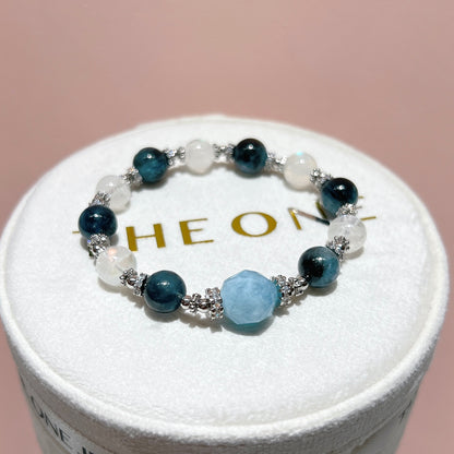 精品*馬島月亮石 x 海藍寶