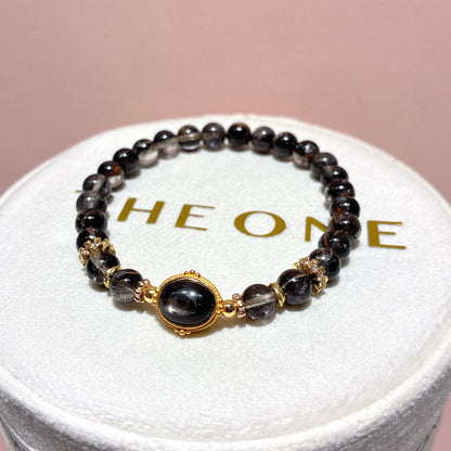 精品*黑銀鈦 x 金運石