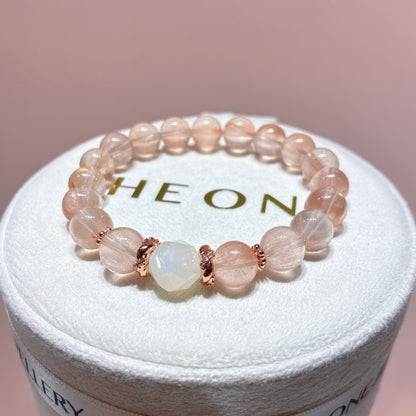 精品*粉兔毛 x 月亮石