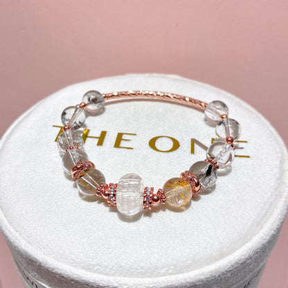 精品*油膽閃靈鑽 x 白水晶