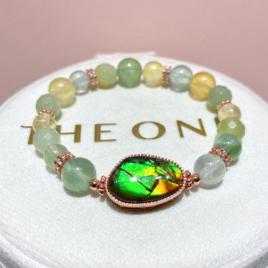 精品*葡萄石 x 斑彩石