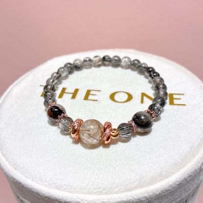 精品*黑順髮晶 x 雪霜幽靈髮晶