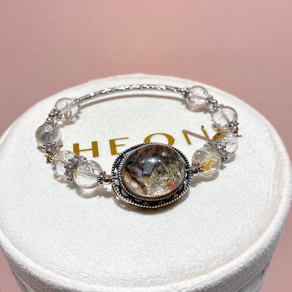 精品*油膽閃靈鑽 x 幽靈共生髮晶