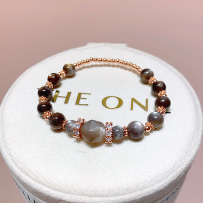精品*黑金太陽石 x 黑月亮石
