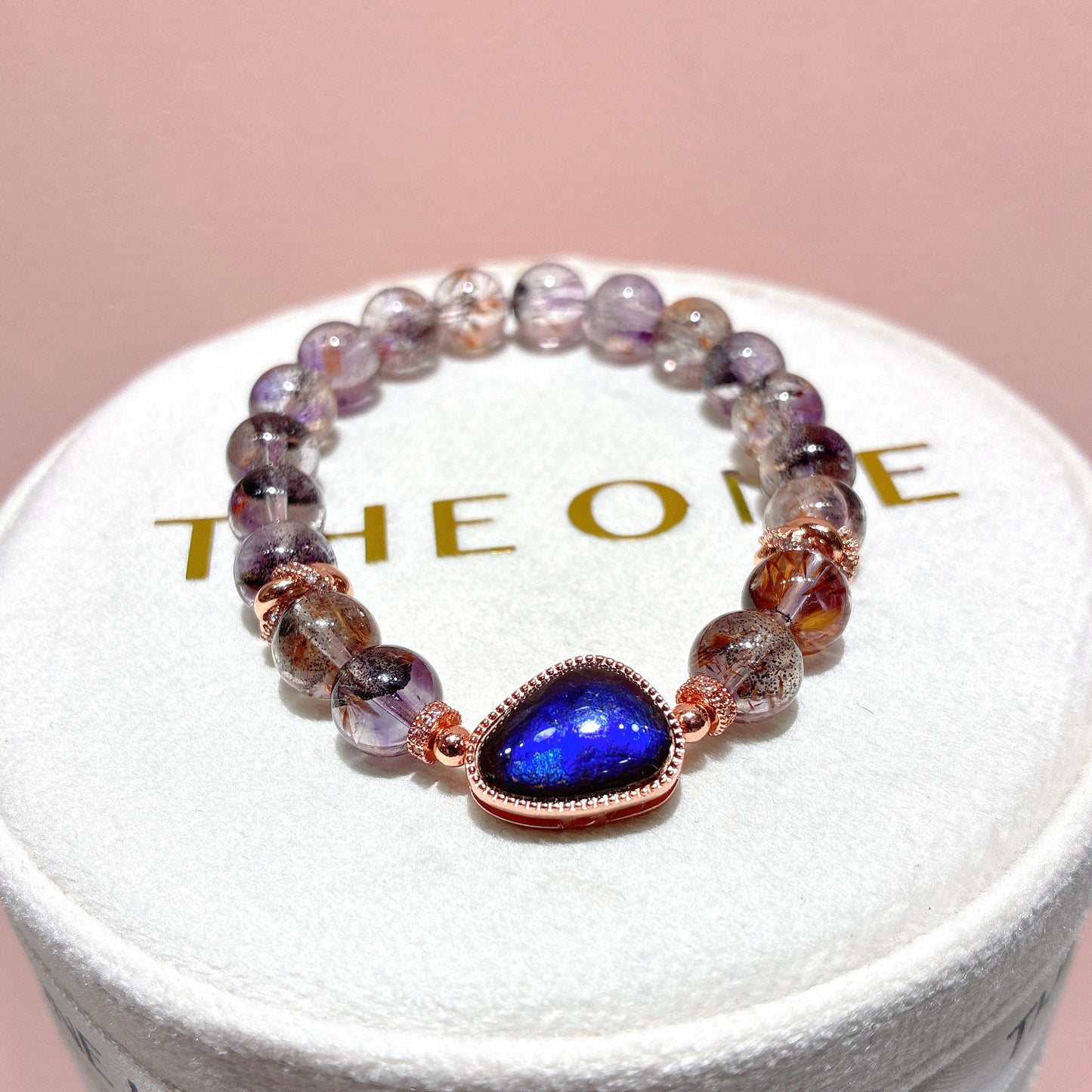 精品*紫鈦晶 x 斑彩石