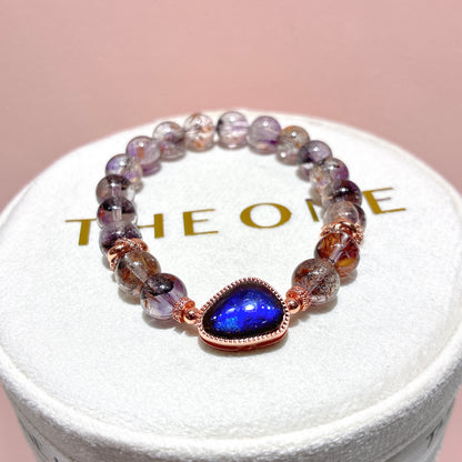 精品*紫鈦晶 x 斑彩石