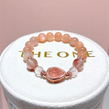 精品*粉橙月亮石 x 俄啤