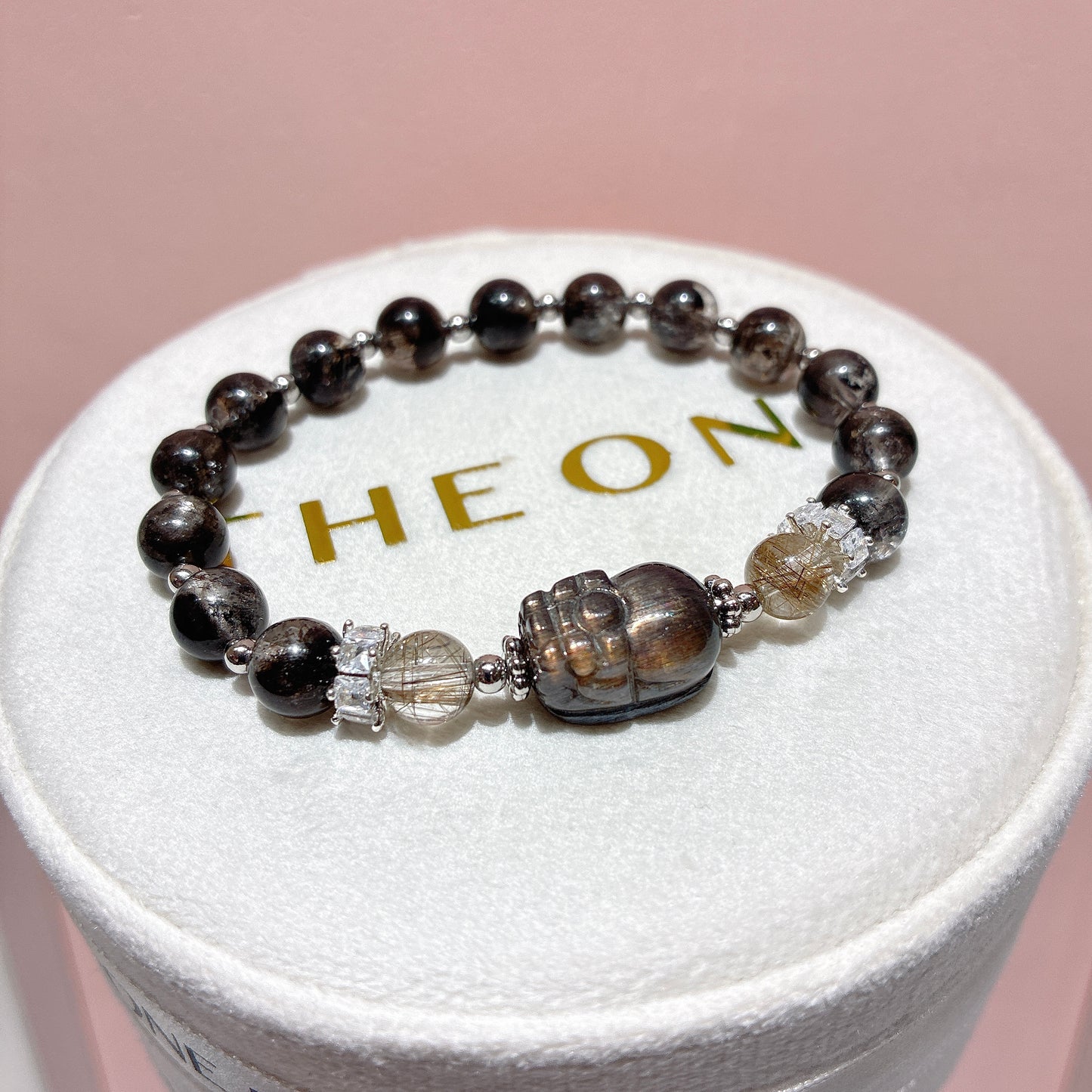 頂級*黑閃靈鑽 x 黑金太陽石貔貅