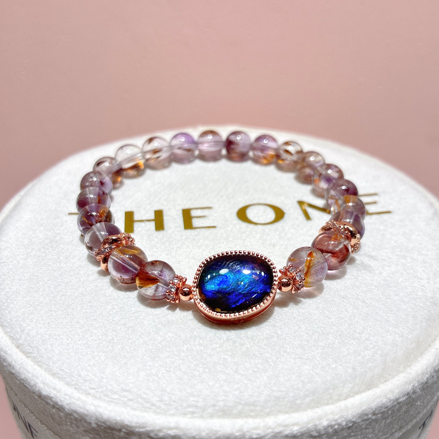 精品*紫鈦晶 x 斑彩石