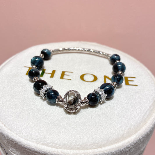 頂級*魔鬼海藍寶 x 銀鈦晶