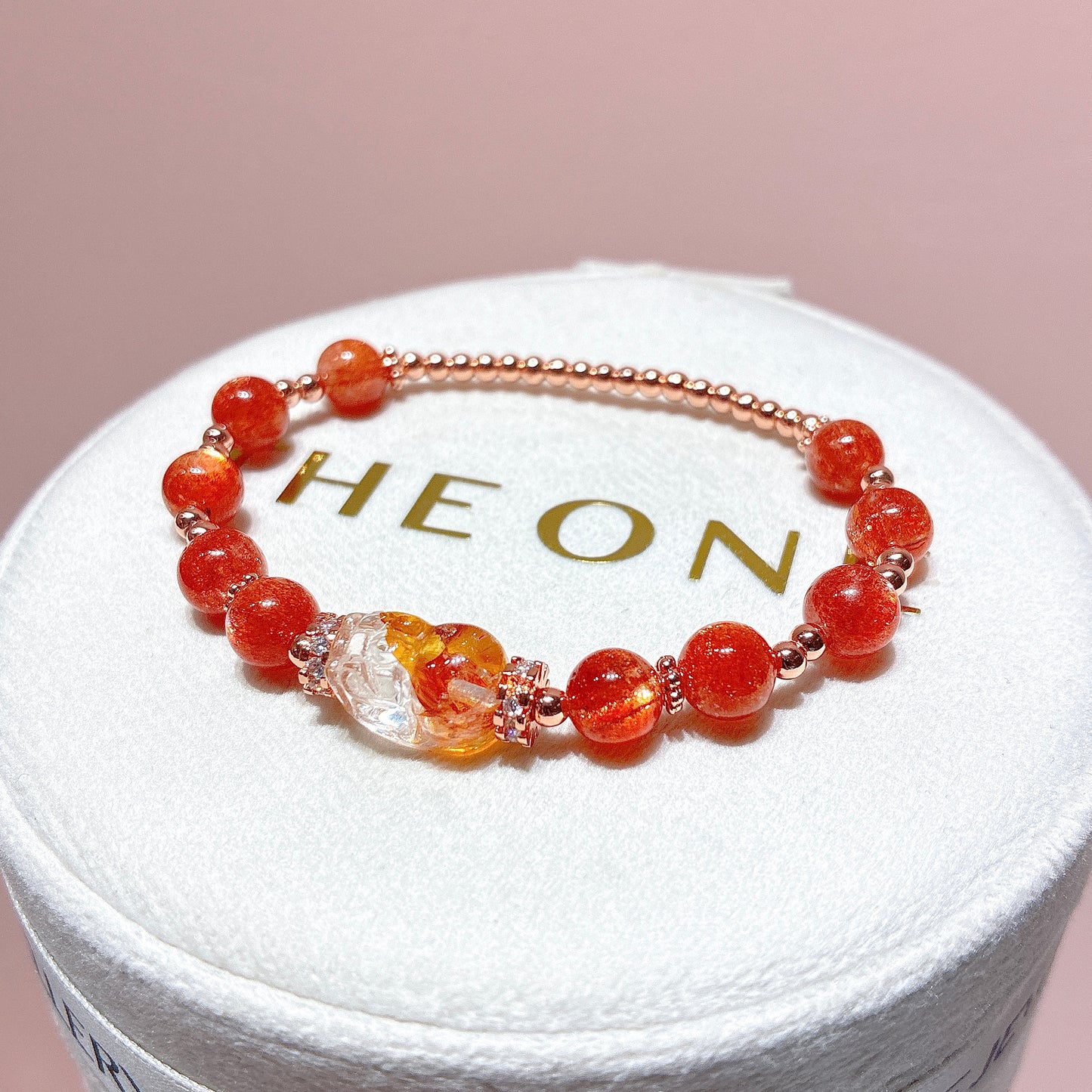 精品*金草莓太陽石 x 錦鯉膠花貔貅