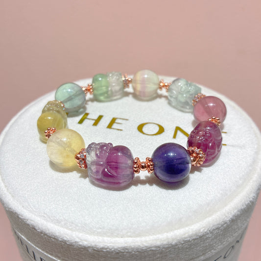 頂級*彩螢石 x 螢石貔貅