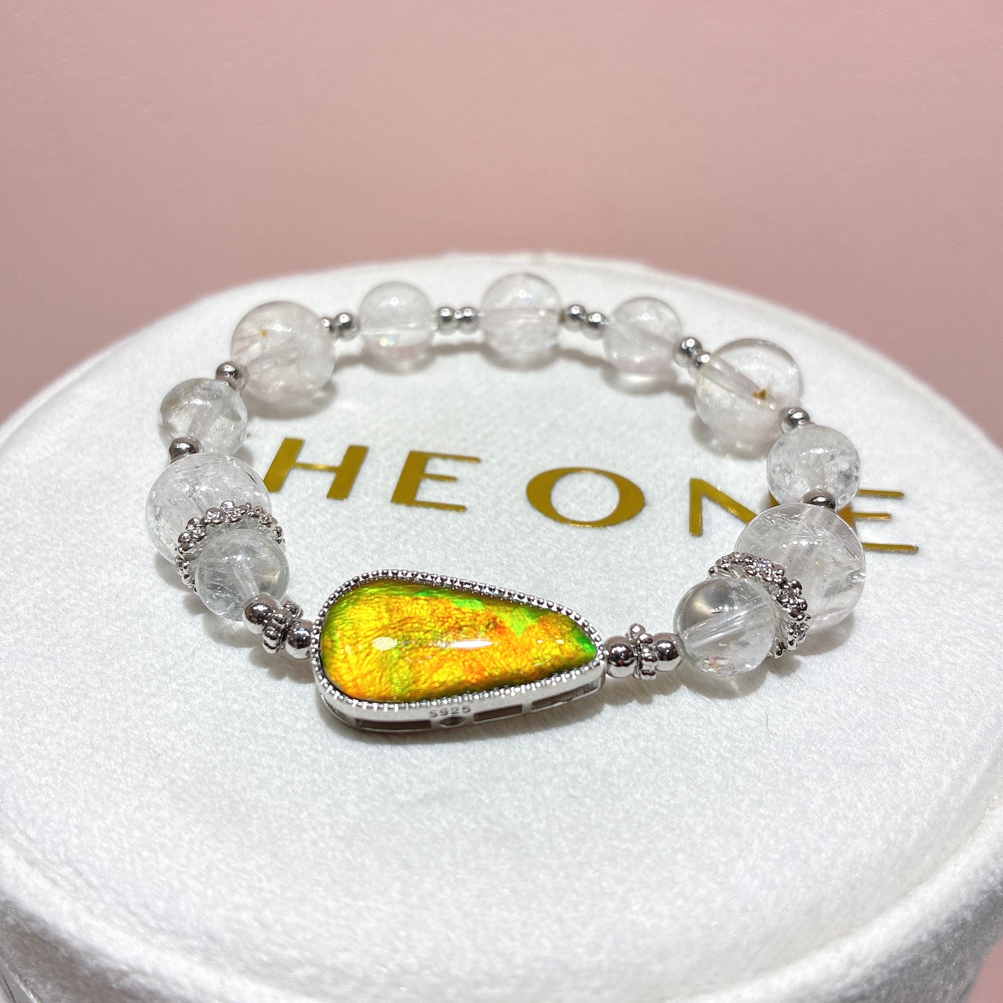 精品*白閃靈鑽 x 斑彩石