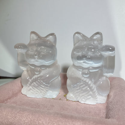 透石膏｜招財貓