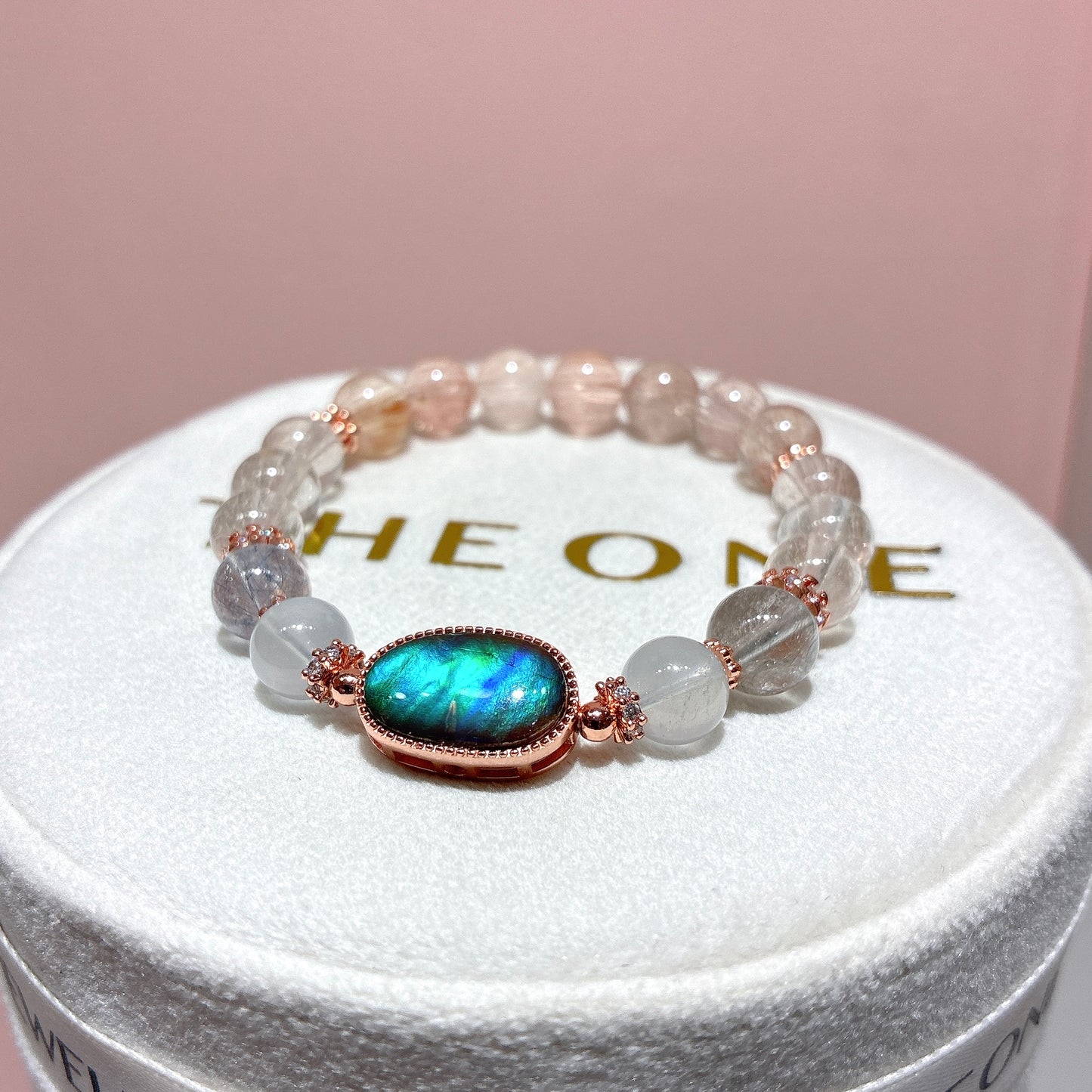 精品*鋼絲彩兔毛 x 斑彩石