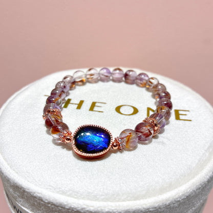 精品*紫鈦晶 x 斑彩石