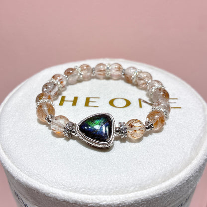 精品*羽毛鈦晶 x 斑彩石