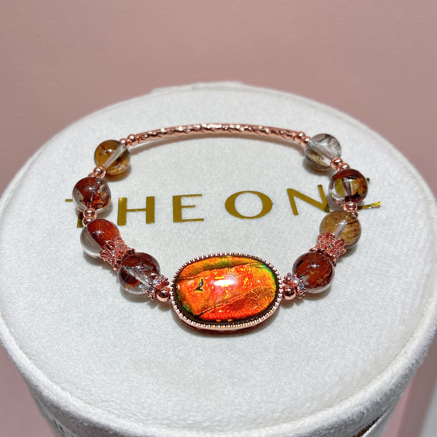 頂級*紅泥骸骨閃靈鑽 x 斑彩石