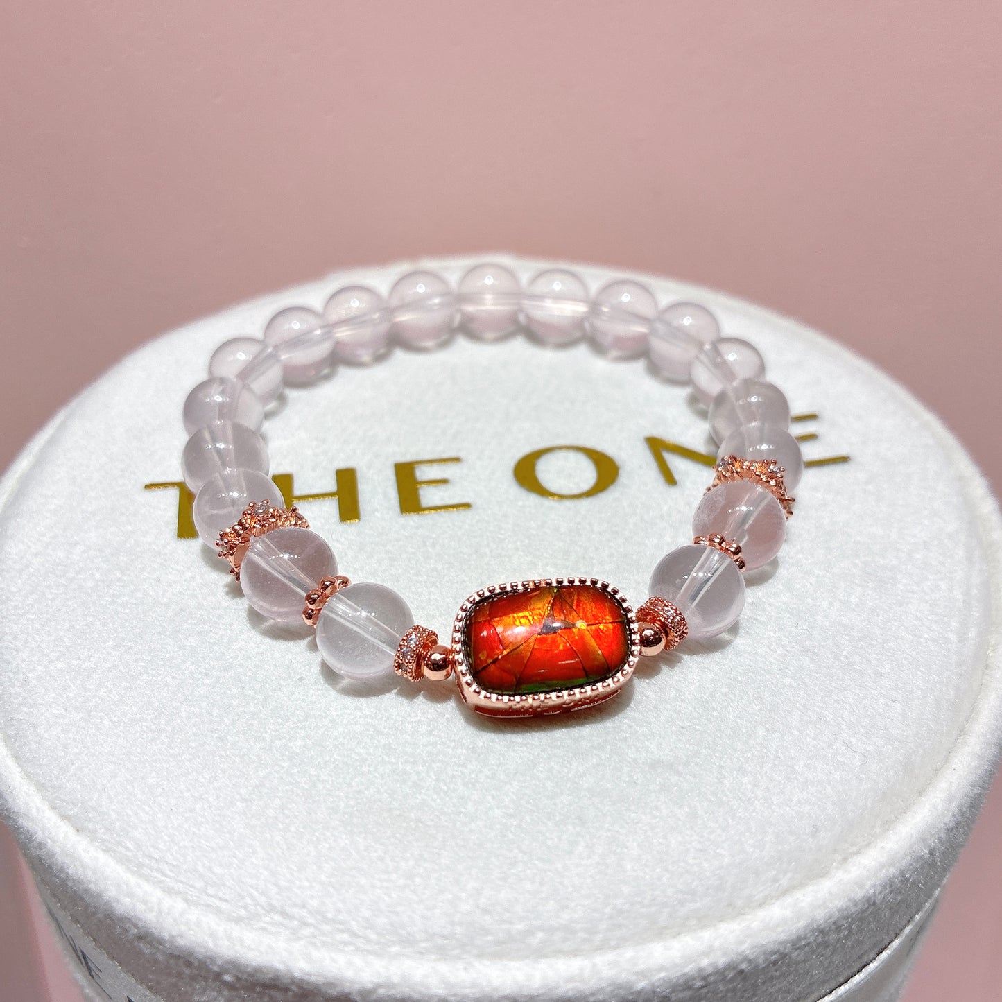 精品*粉晶 x 斑彩石