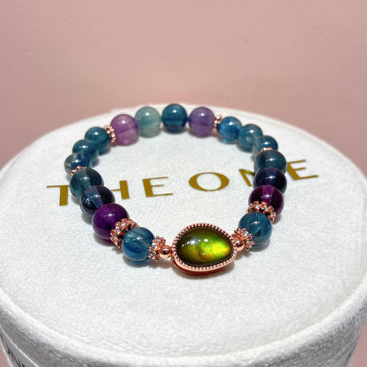 頂級*彩螢石 x 斑彩石