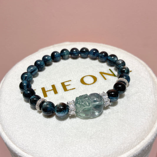 頂級*魔鬼海藍寶 x 螢石貔貅