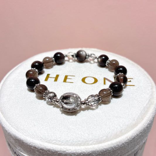 精品*銀曜石 x 銀鈦晶