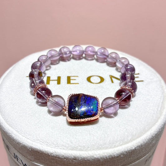 頂級*玻利紫水晶 x 斑彩石