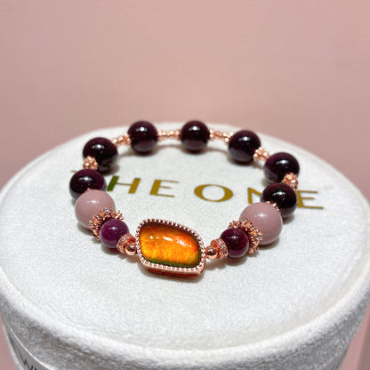 精品*星光石榴石 x 斑彩石