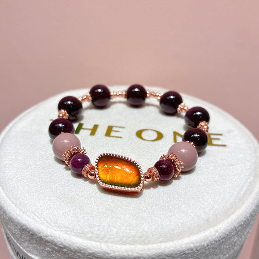 精品*星光石榴石 x 斑彩石