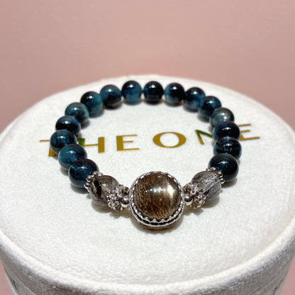 精品*魔鬼海藍寶 x 黑金太陽石