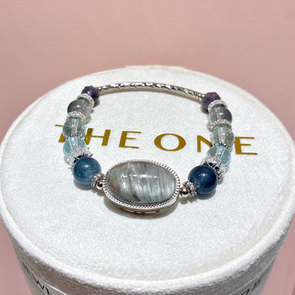 精品*藍鋼絲兔毛 x 灰藍兔毛