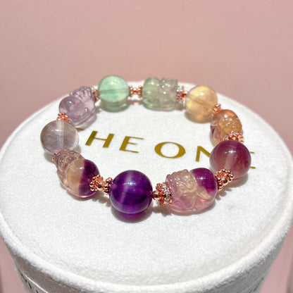 頂級*彩螢石 x 螢石貔貅