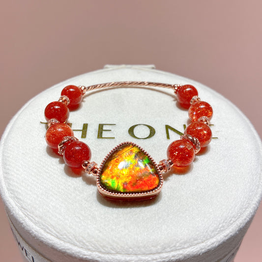 精品*金草莓太陽石 x 斑彩石