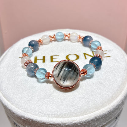 精品*藍鋼絲兔毛 x 灰藍兔毛