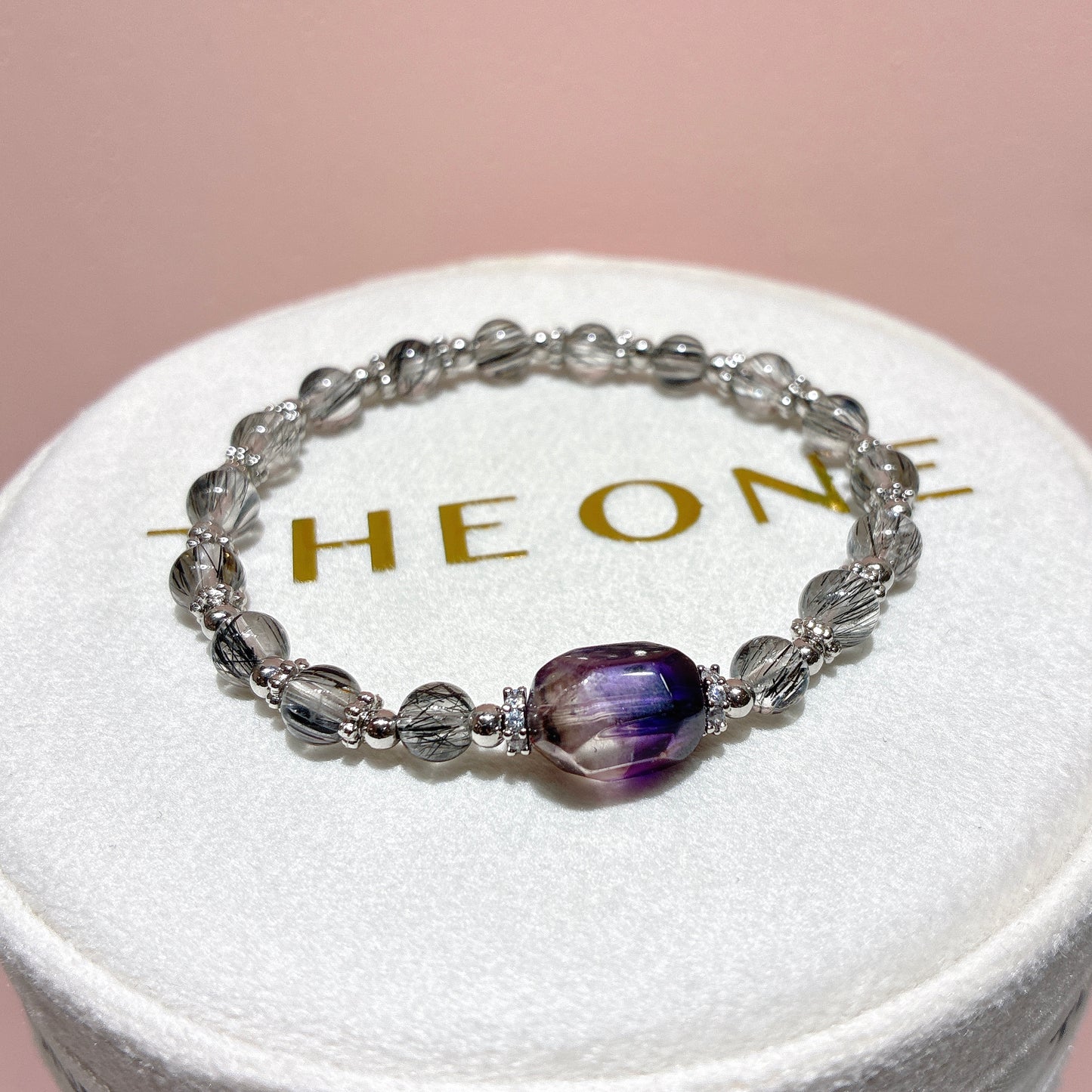 精品*黑順髮晶 x 紫超級七