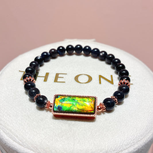 精品*星光堇青石 x 斑彩石