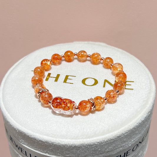 頂級*金草莓太陽石 x 錦鯉膠花貔貅