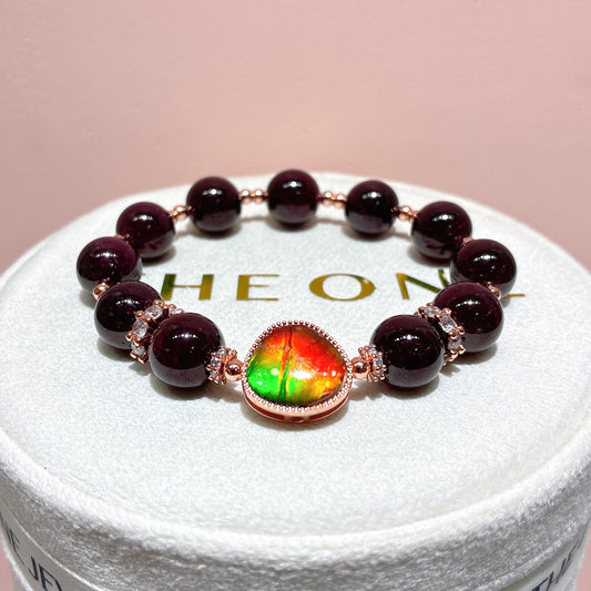 精品*星光石榴石 x 斑彩石